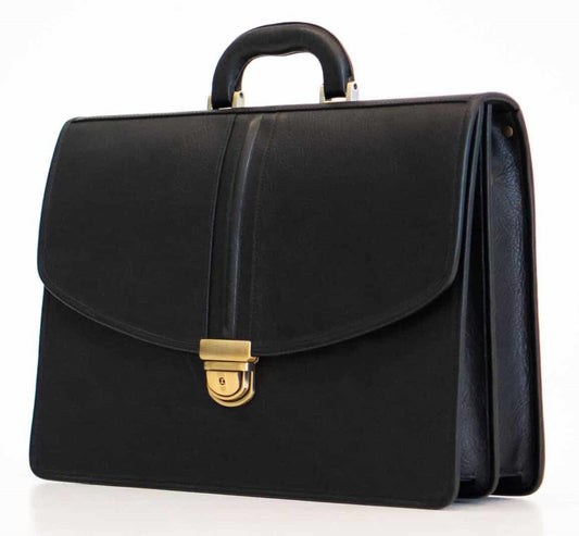 Leather Briefcase No. 99 - Black