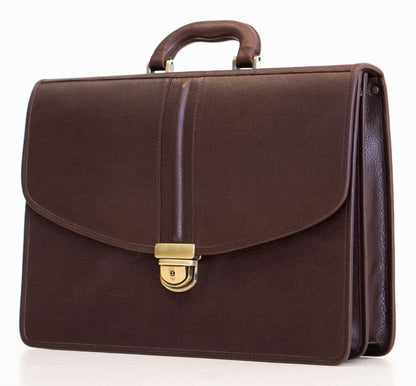 Leather Briefcase No. 99 - Brown