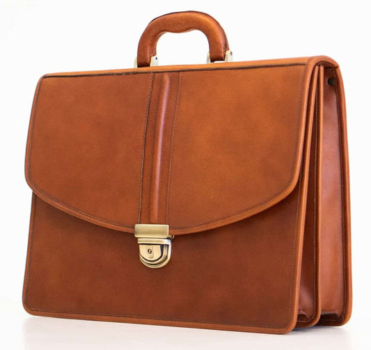 Leather Briefcase No. 99 - Cognac